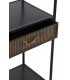 Estantería pequeña estilo industrial 1 cajón metal negro y dorado