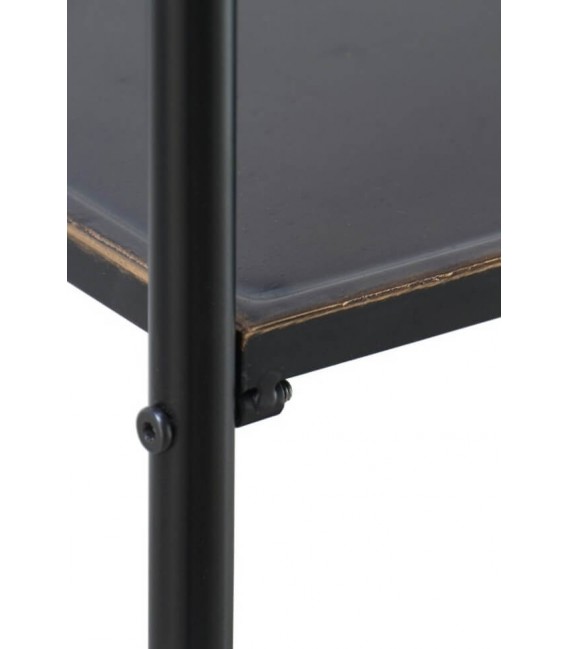 Estantería pequeña estilo industrial 1 cajón metal negro y dorado