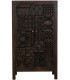Armario bajo estilo étnico madera de mango tallado a mano color nogal