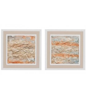 Cuadro díptico abstracto tonos pasteles, pintura acrílica.