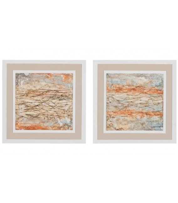 Cuadro díptico abstracto tonos pasteles, pintura acrílica.