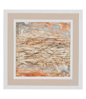 Cuadro díptico abstracto tonos pasteles, pintura acrílica.