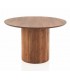 Mesa de comedor redonda realizada en madera de acacia natural