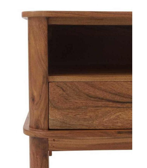 Mueble de TV con 2 cajones realizada en madera de acacia natural