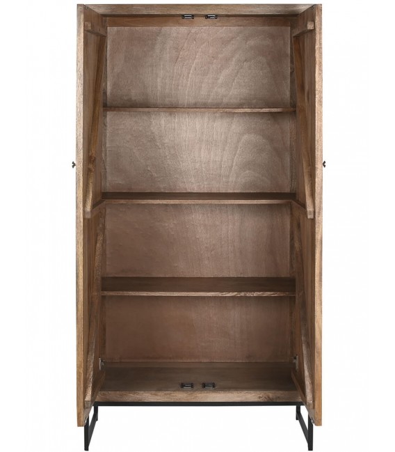 Armario alacena de estilo étnico realizado en madera de mango