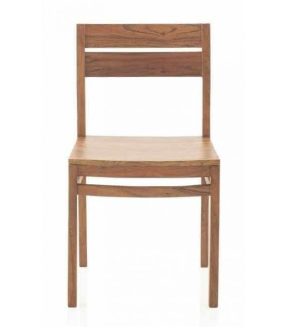 Silla realizada en madera de acacia natural estilo contemporáneo