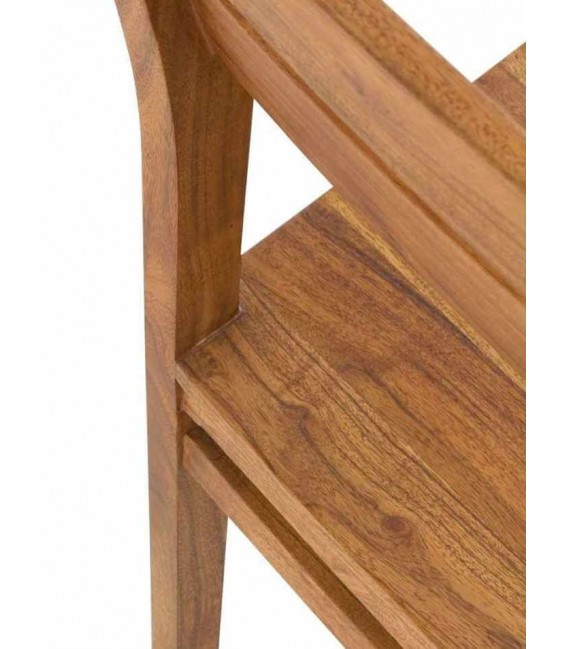 Silla realizada en madera de acacia natural estilo contemporáneo