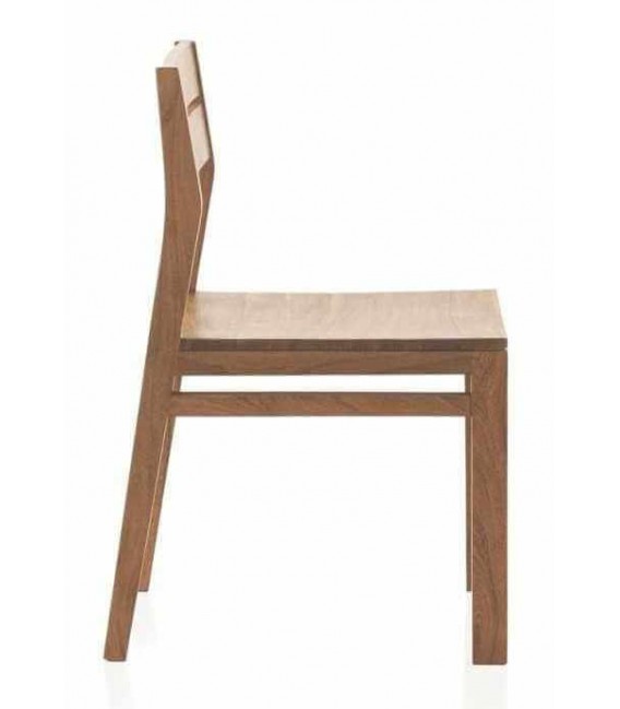 Silla realizada en madera de acacia natural estilo contemporáneo