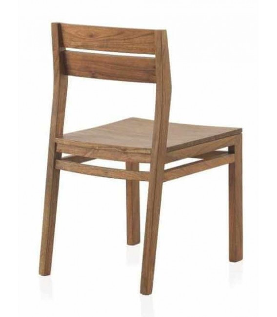 Silla realizada en madera de acacia natural estilo contemporáneo