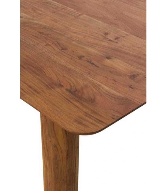 Mesa de comedor rectangular realizada en madera de acacia natural.