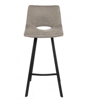 TABURETE BARRA 45 X 48 X 102 ASTON TELA TOPO METAL NEGRO