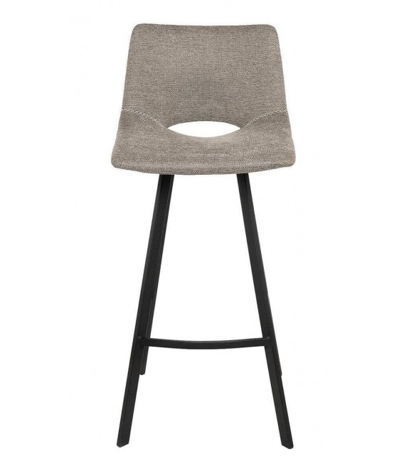 TABURETE BARRA 45 X 48 X 102 ASTON TELA TOPO METAL NEGRO