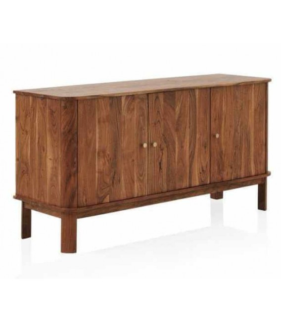 Aparador con 3 puertas realizado en madera de acacia natural