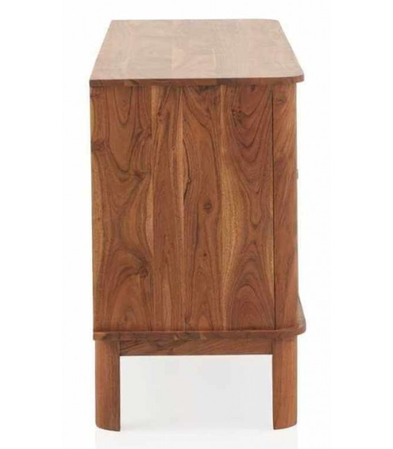 Aparador con 3 puertas realizado en madera de acacia natural