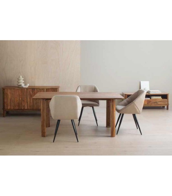 Aparador con 3 puertas realizado en madera de acacia natural