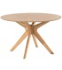 Mesa de comedor redonda madera de roble natural moderna mdmhogar