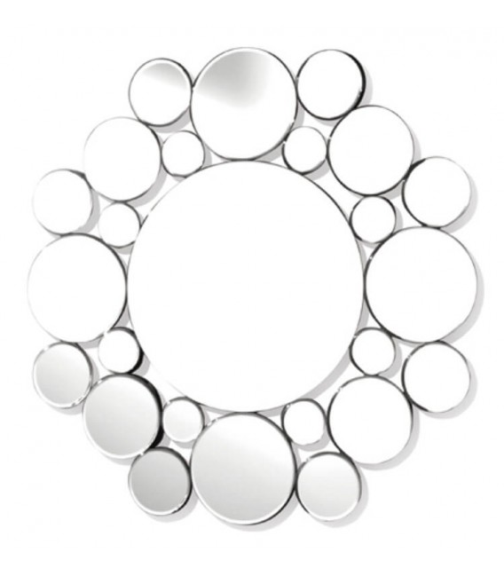 Espejo de pared redondo compuesto de varios espejos circulares mdmhogar