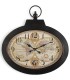 Reloj de pared grande metal negro mdmhogar