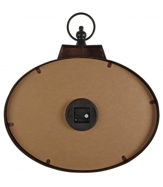 Reloj de pared grande metal negro mdmhogar