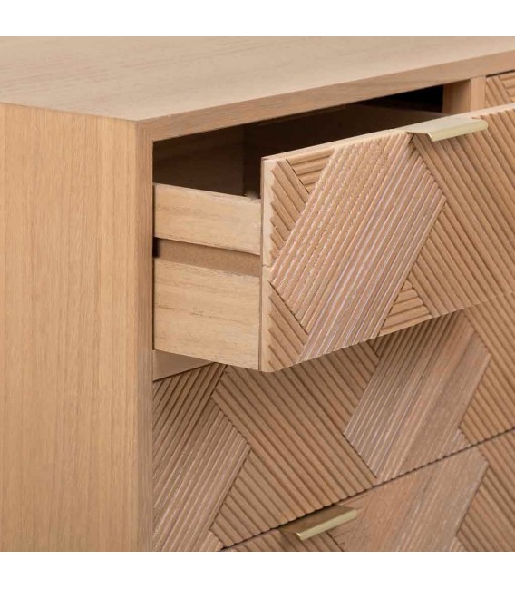 Cómoda madera de paulonia natural mdmhogar