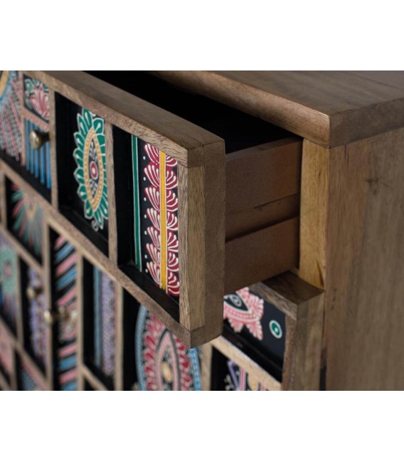 Aparador pequeño madera de mango pintado a mano mdmhogar