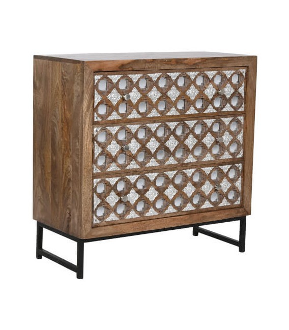 Cómoda madera de mango natural mdmhogar