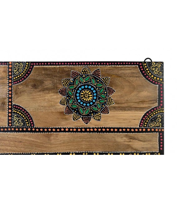 Cabecero matrimonio madera maciza detalles pintados a mano mdmhogar