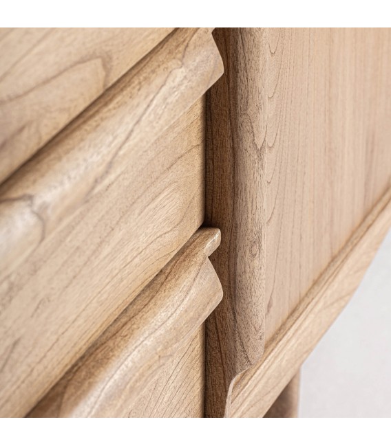 Aparador madera maciza de mindi natural mdmhogar