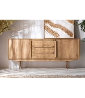 Aparador madera maciza de mindi natural mdmhogar