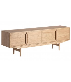 Mueble de TV largo de estilo nórdico de calidad madera natural