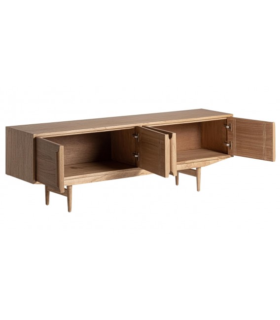 Mueble de TV largo de estilo nórdico de calidad madera natural