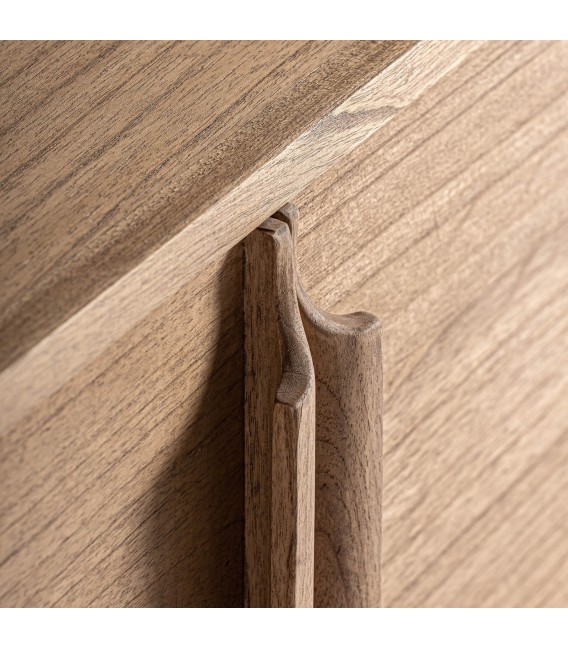 Mueble de TV largo de estilo nórdico de calidad madera natural