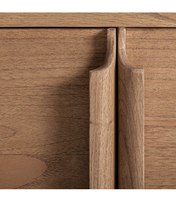 Mueble de TV largo de estilo nórdico de calidad madera natural