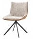 Silla tapizada comoda 2 telas topo y marron mdmhogar