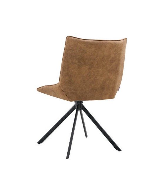 Silla tapizada comoda 2 telas topo y marron mdmhogar