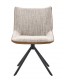 Silla tapizada comoda 2 telas topo y marron mdmhogar
