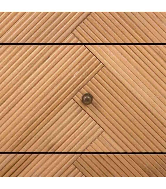 Mesita de noche madera de paulonia natural, mdmhogar