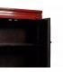 Armario alacena pino reciclado lacado en rojo patinado en negro