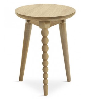 Mesita auxiliar redonda pequeña madera mdmhogar