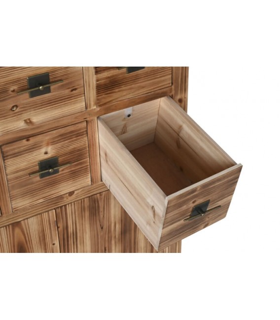 Taquillón estilo oriental madera de abeto natural tiradores bronce