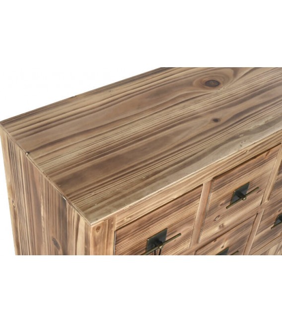 Taquillón estilo oriental madera de abeto natural tiradores bronce