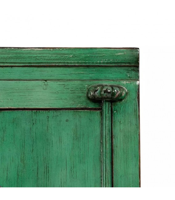 Armario alacena estilo oriental pino reciclado lacado en verde