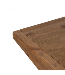 Mesa de comedor rectangular grande estilo rústico madera pino natural mdmhogar