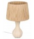 LAMPARA DE SOBREMESA 28 Ø X 44 MALALI CERAMICA CREMA FIBRA NATURAL