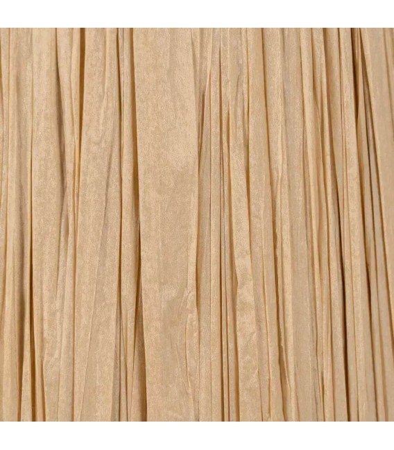 Lámpara de sobremesa cerámica color crema pantalla fibras naturales mdmhogar