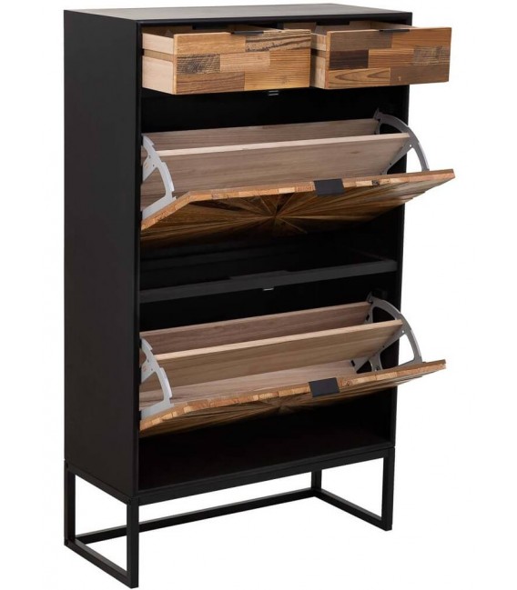 Mueble zapatero de estilo industrial chic mdmhogar