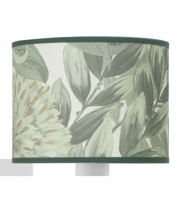 Aplique de pared brazo orientable metal blanco estampado verde mdmhogar