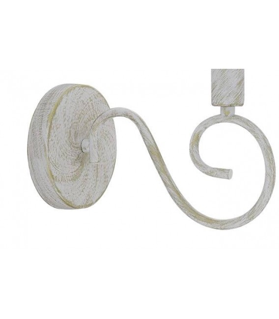 Aplique de pared realizado en metal blanco rozado mdmhogar