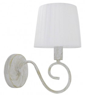 Aplique de pared realizado en metal blanco rozado mdmhogar