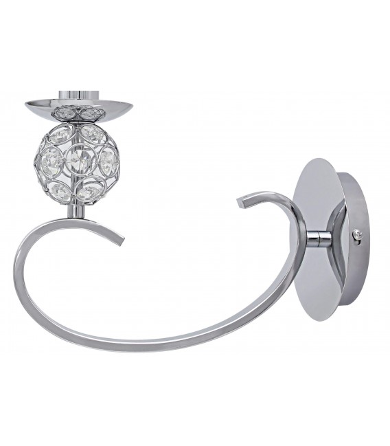 Aplique de pared realizado en metal cromado y cristal mdmhogar